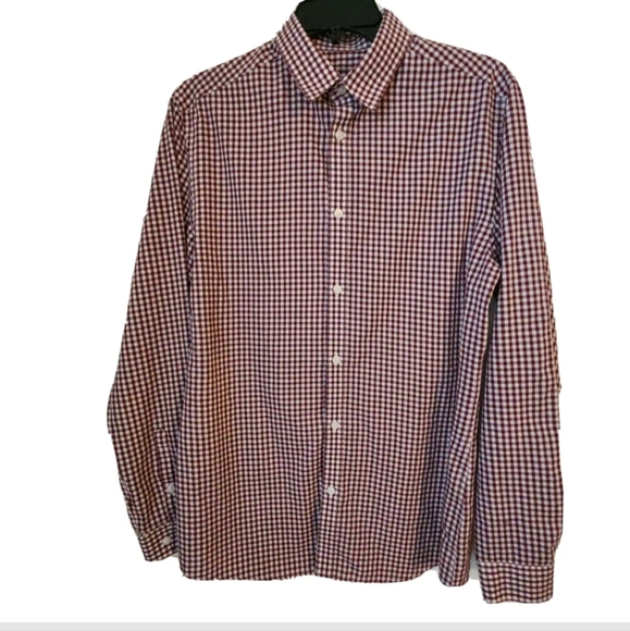 H&M slim fit easy-iron button front shirt. Mens M - Picture 1 of 13